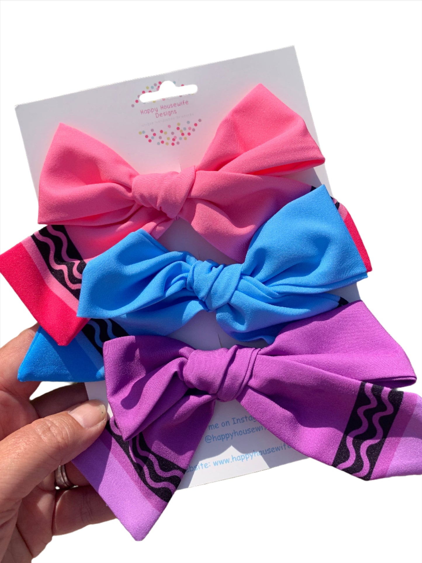 Crayon Hair Bows for Little Girls