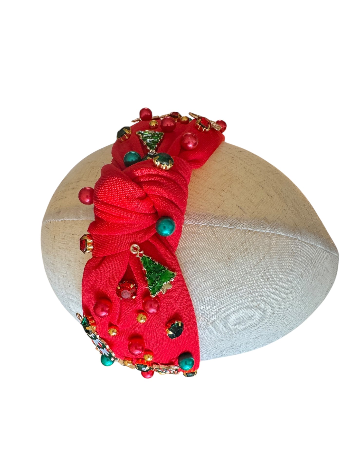 Rhinestone Christmas Tree Holiday Headband - Festive Holiday Hair Accessories for Girls & Women