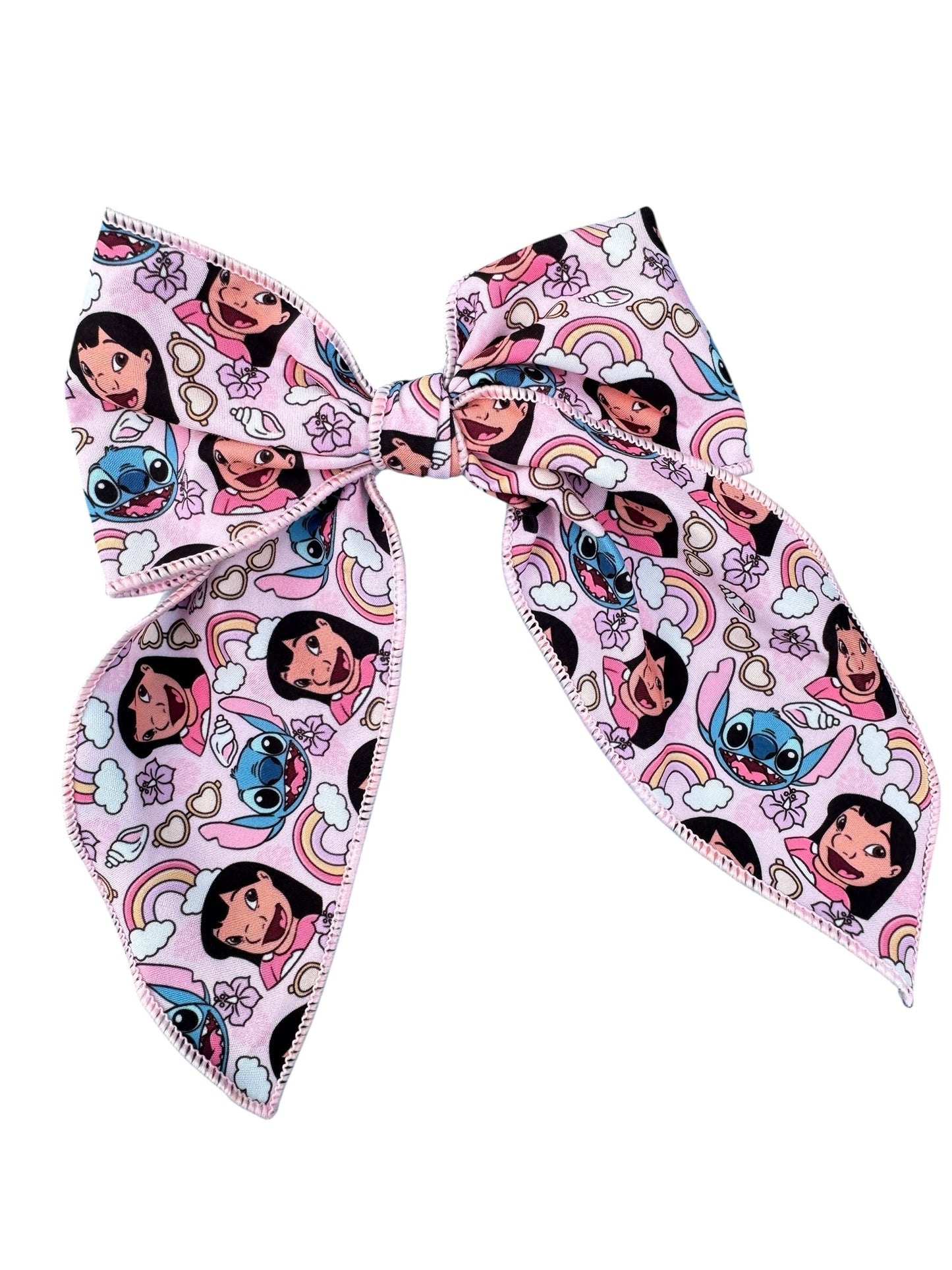 Pink Hawaiian Hair Bows for Girls