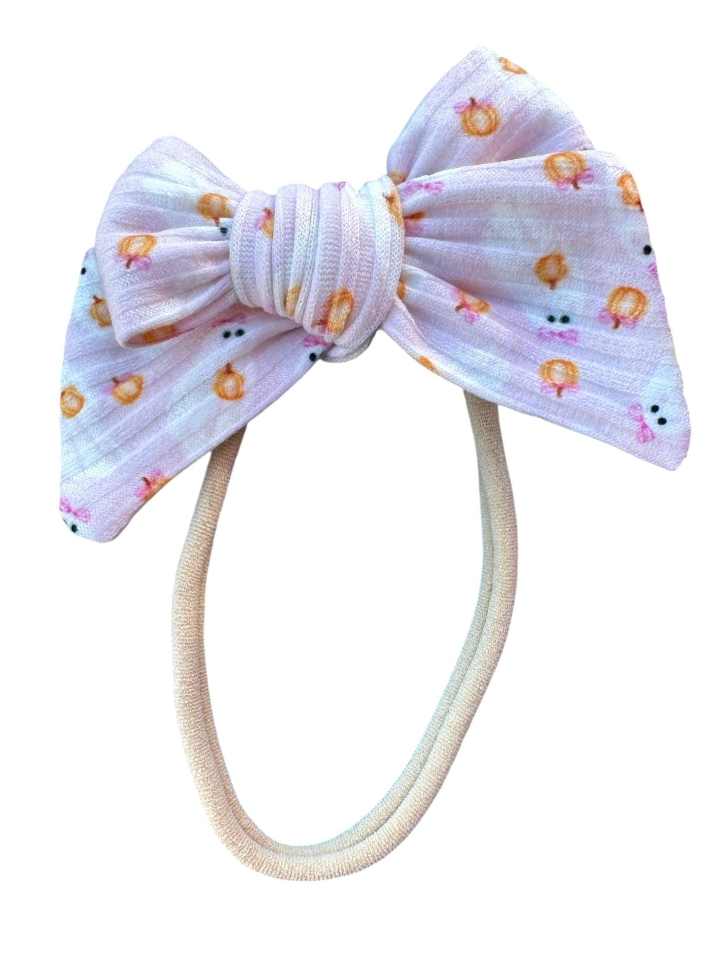 Pink Ghost with Hair Bow | Halloween Bows for Kids & Toddlers