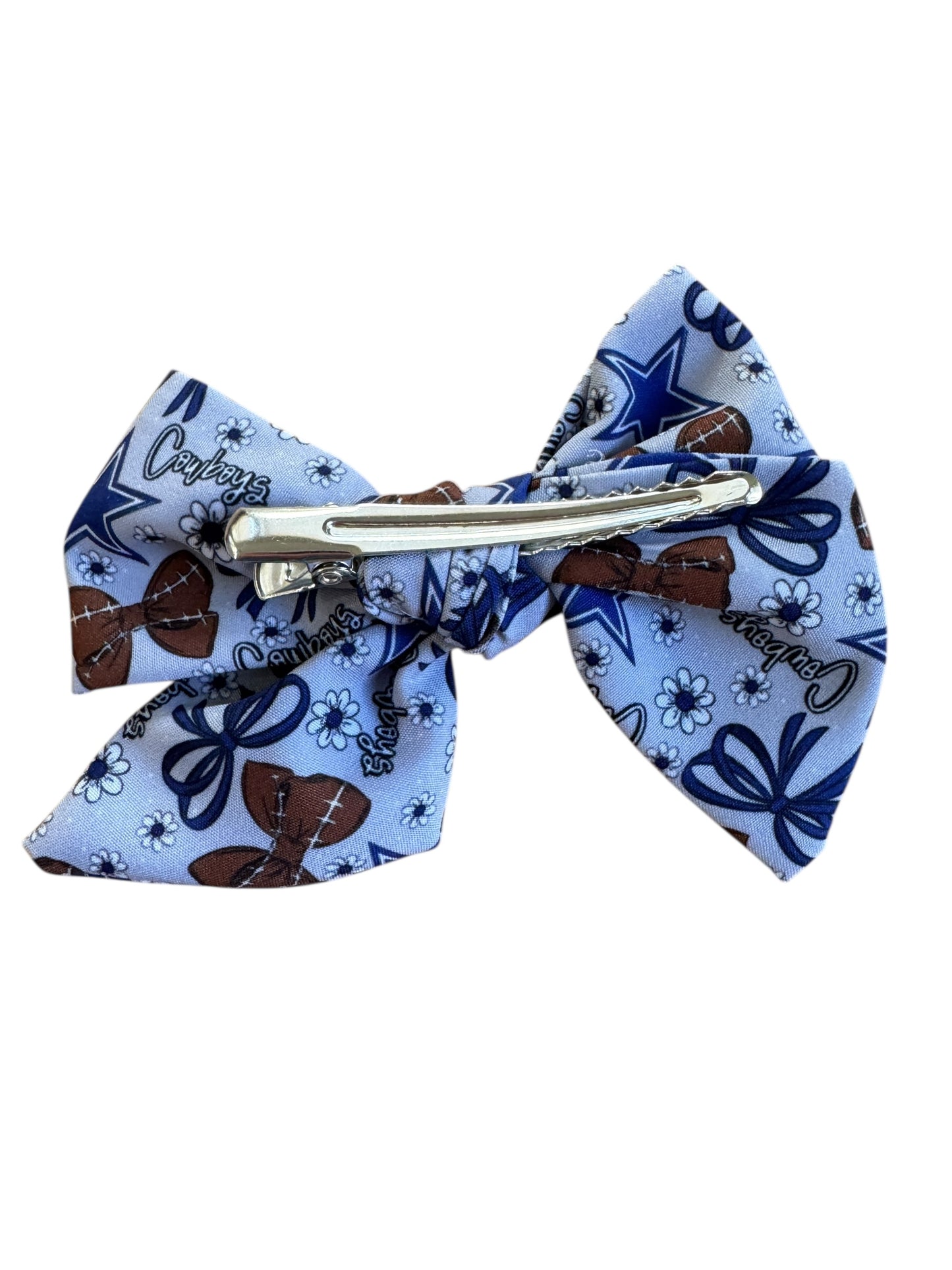 Cowboys Hair Bows – Football Bow Hair Bows for Game Day