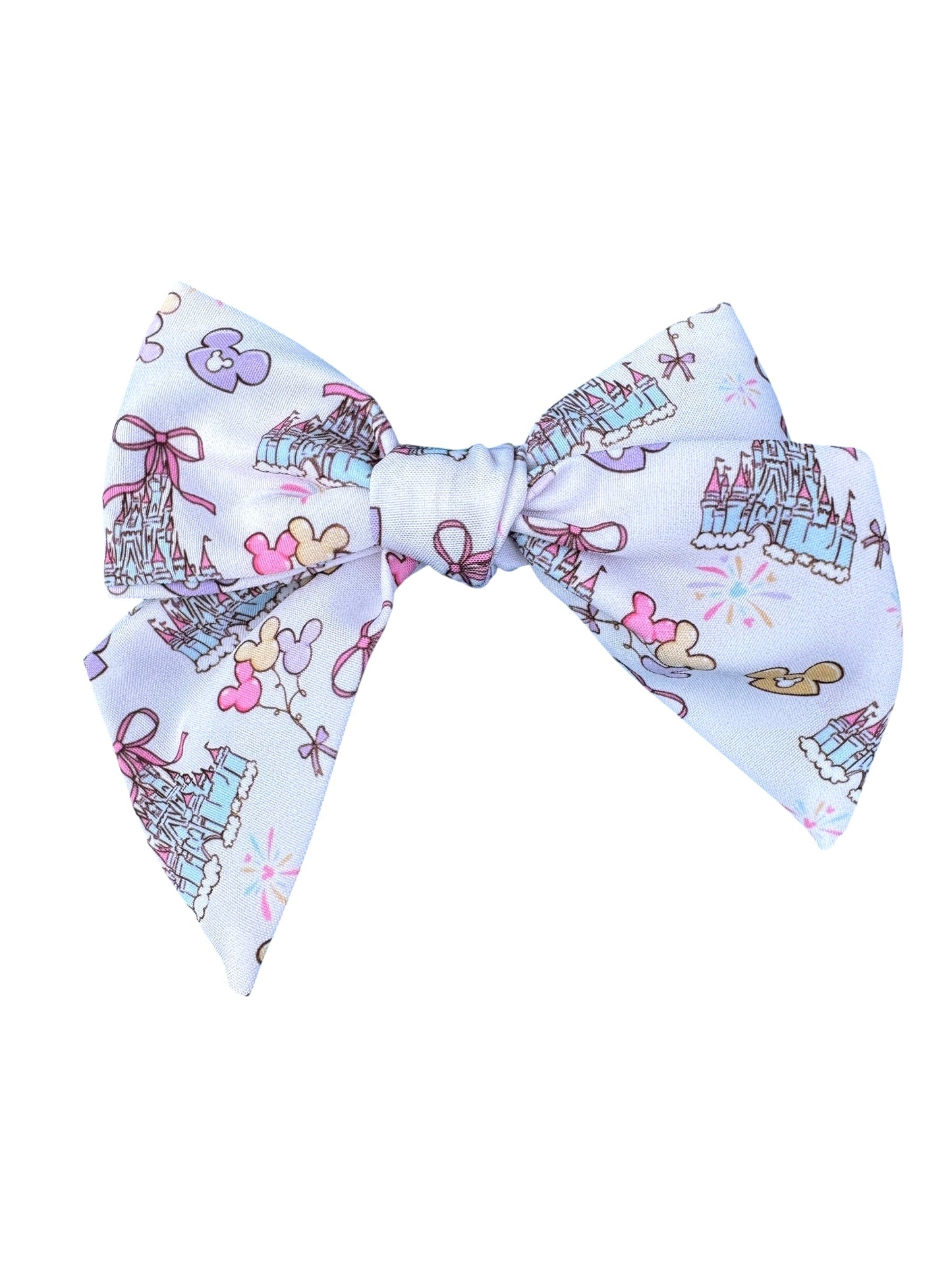 White Castle Hair Bows for Girls
