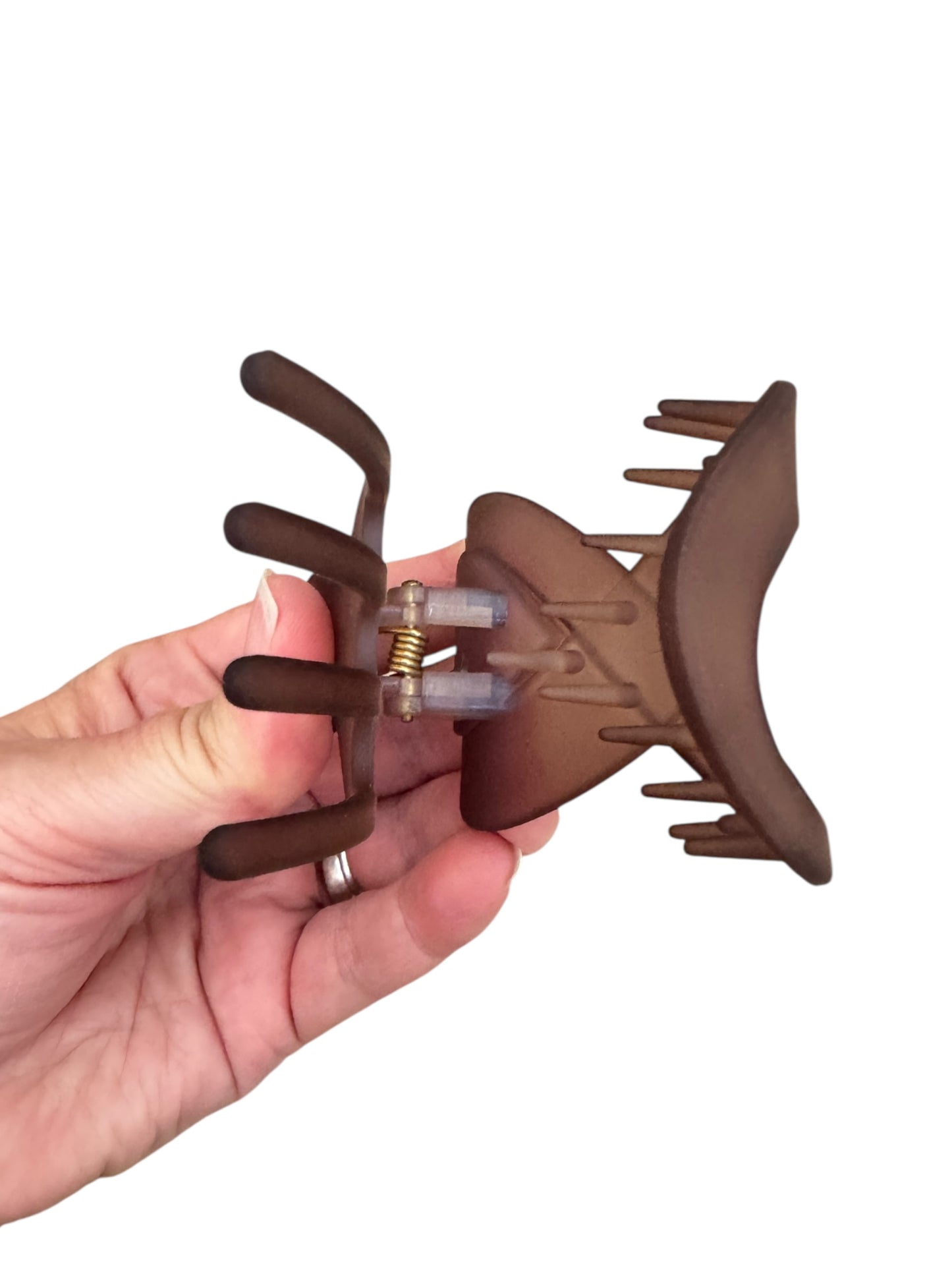 Flat Round Hair Claw Clips