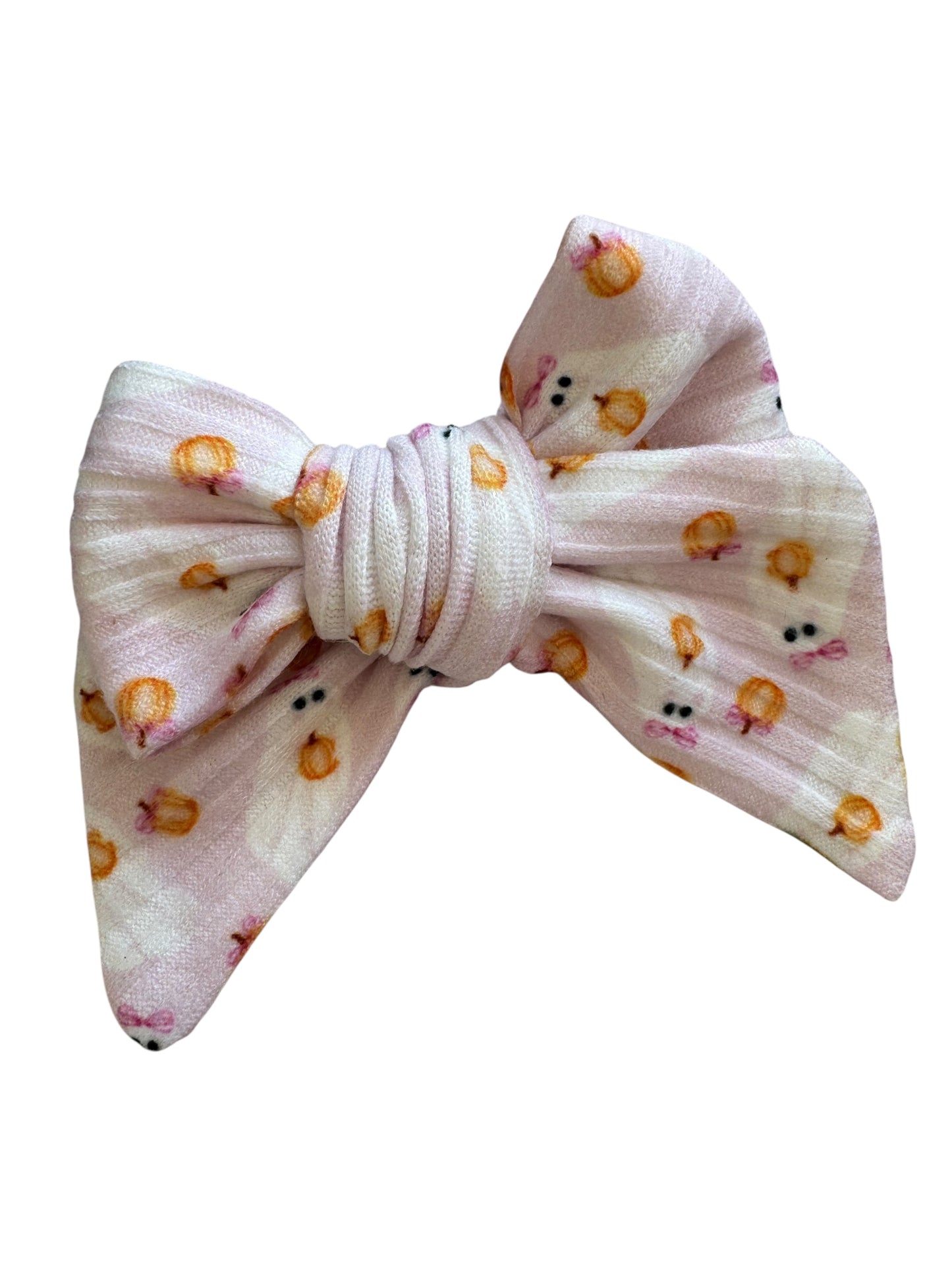 Pink Ghost with Hair Bow | Halloween Bows for Kids & Toddlers