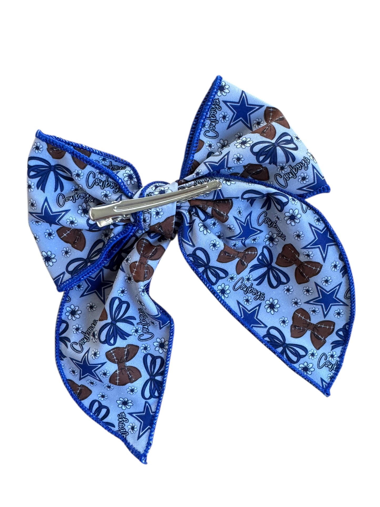 Cowboys Hair Bows – Football Bow Hair Bows for Game Day