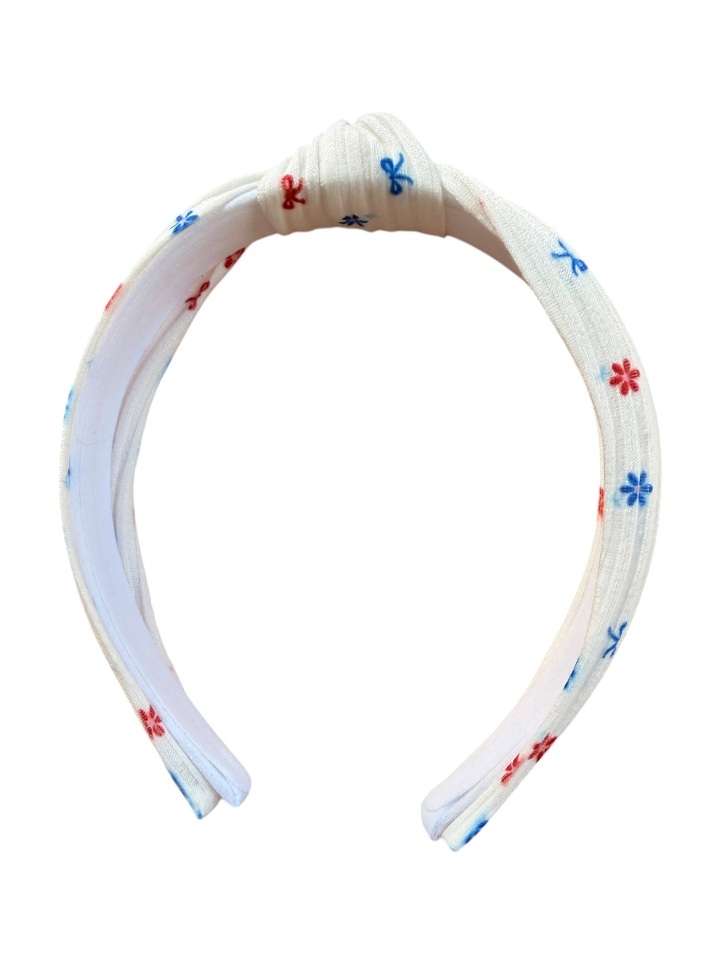 4th of July Bows & Flowers Headband – Patriotic Hair Accessory for Girls & Women