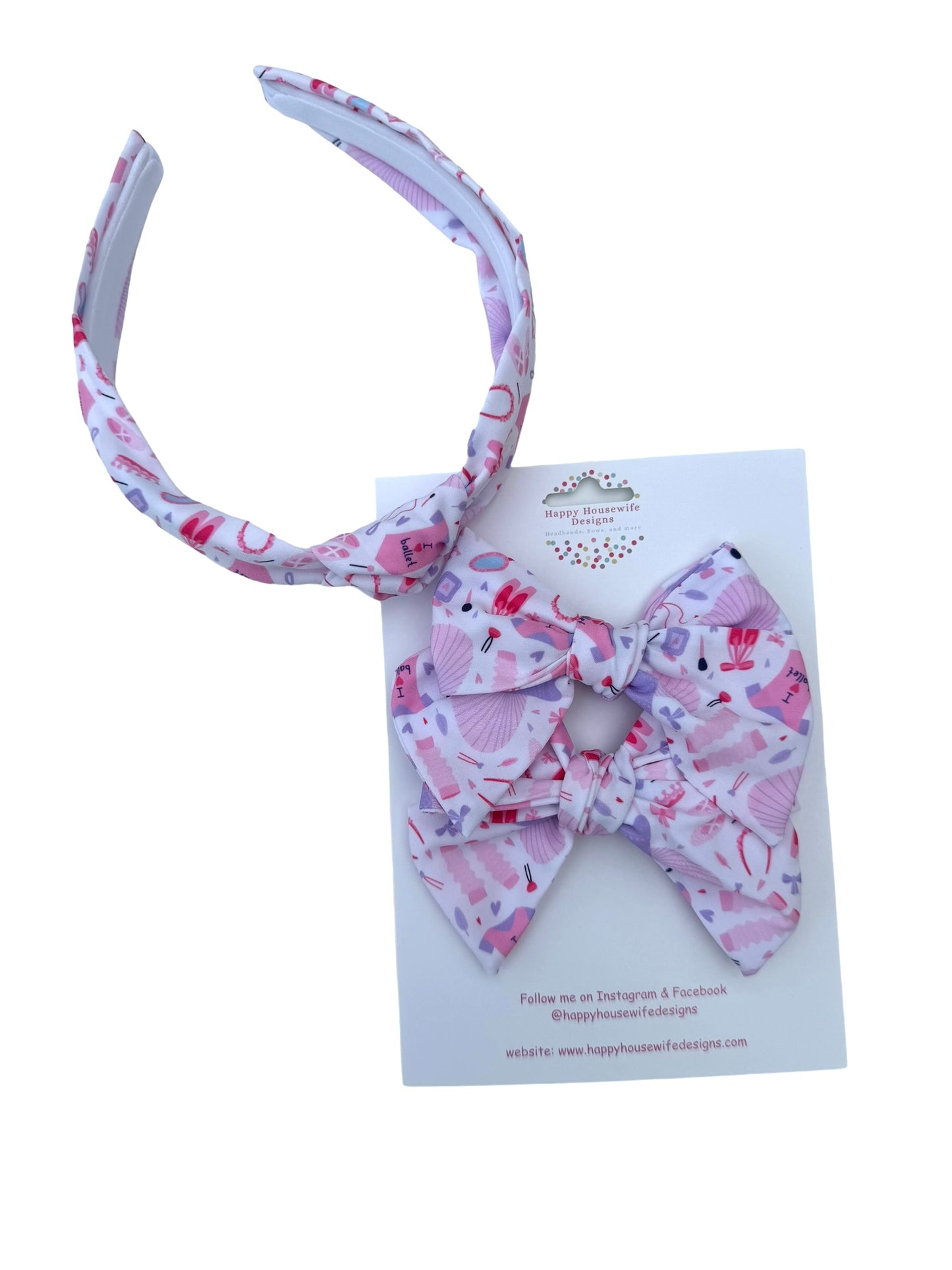 *I Love Ballet Hair Bows