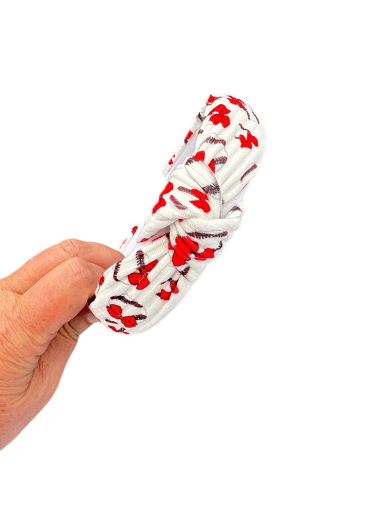 Baseball Bow Headband for Girls & Women – Game Day Hair Accessory