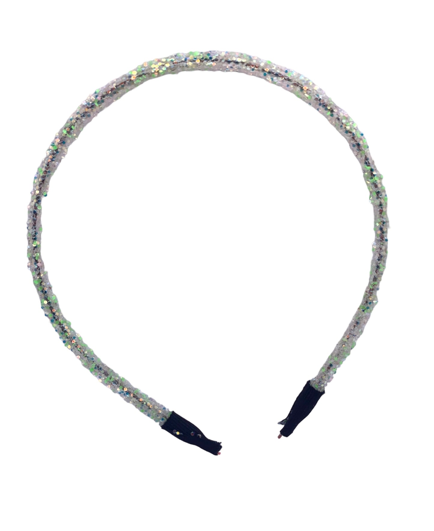 light green glitter glow in the dark headband