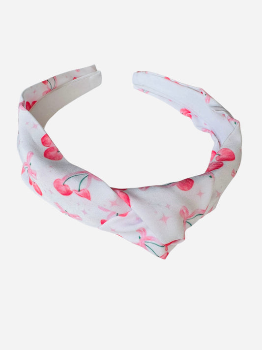 Cherry Bow Tie Knot Headband for Girls | Kids Hair Accessories