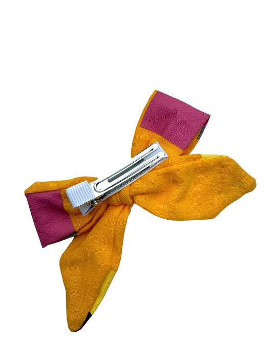 Yellow Pencil Hair Bows for Little Girls