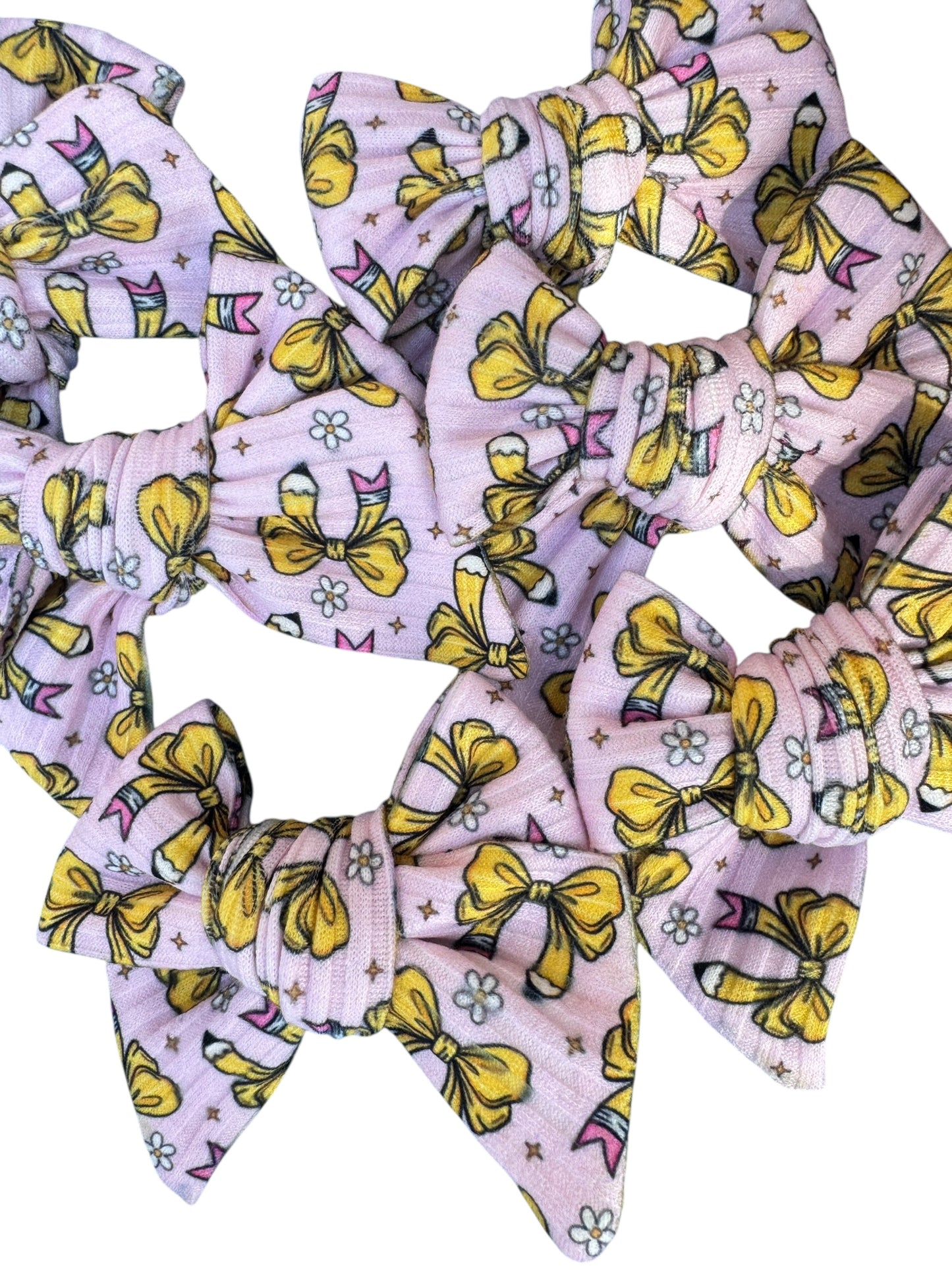 Pencil Bow Hair Bows for Little Girls