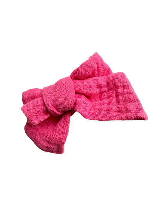 *Solid Muslin Hair Bow