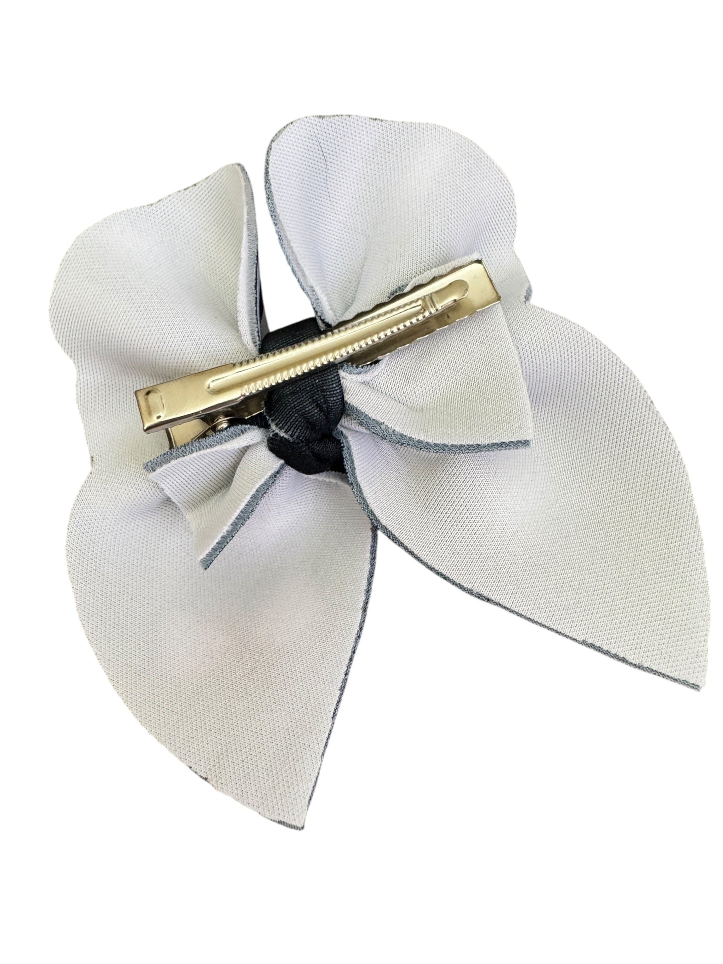 Skeleton Jack Bubble Hair Bow – Black & White Stripe Halloween Bow for Girls