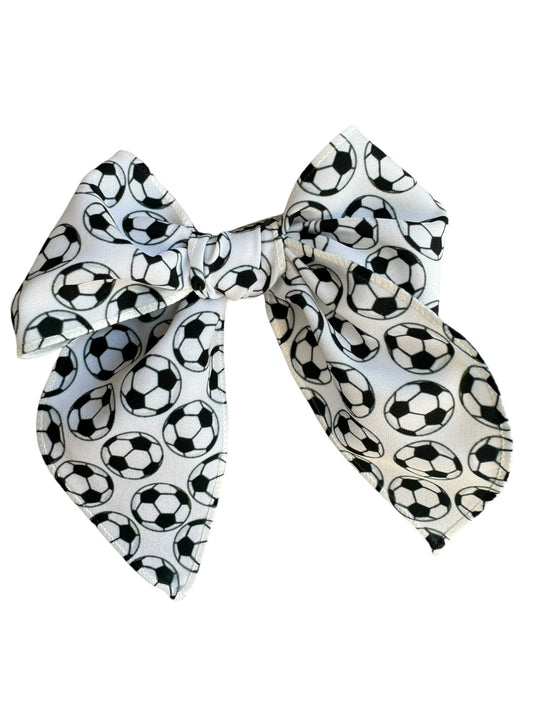 Soccer Hair Bows for Girls - Kids Soccer Hair Accessories