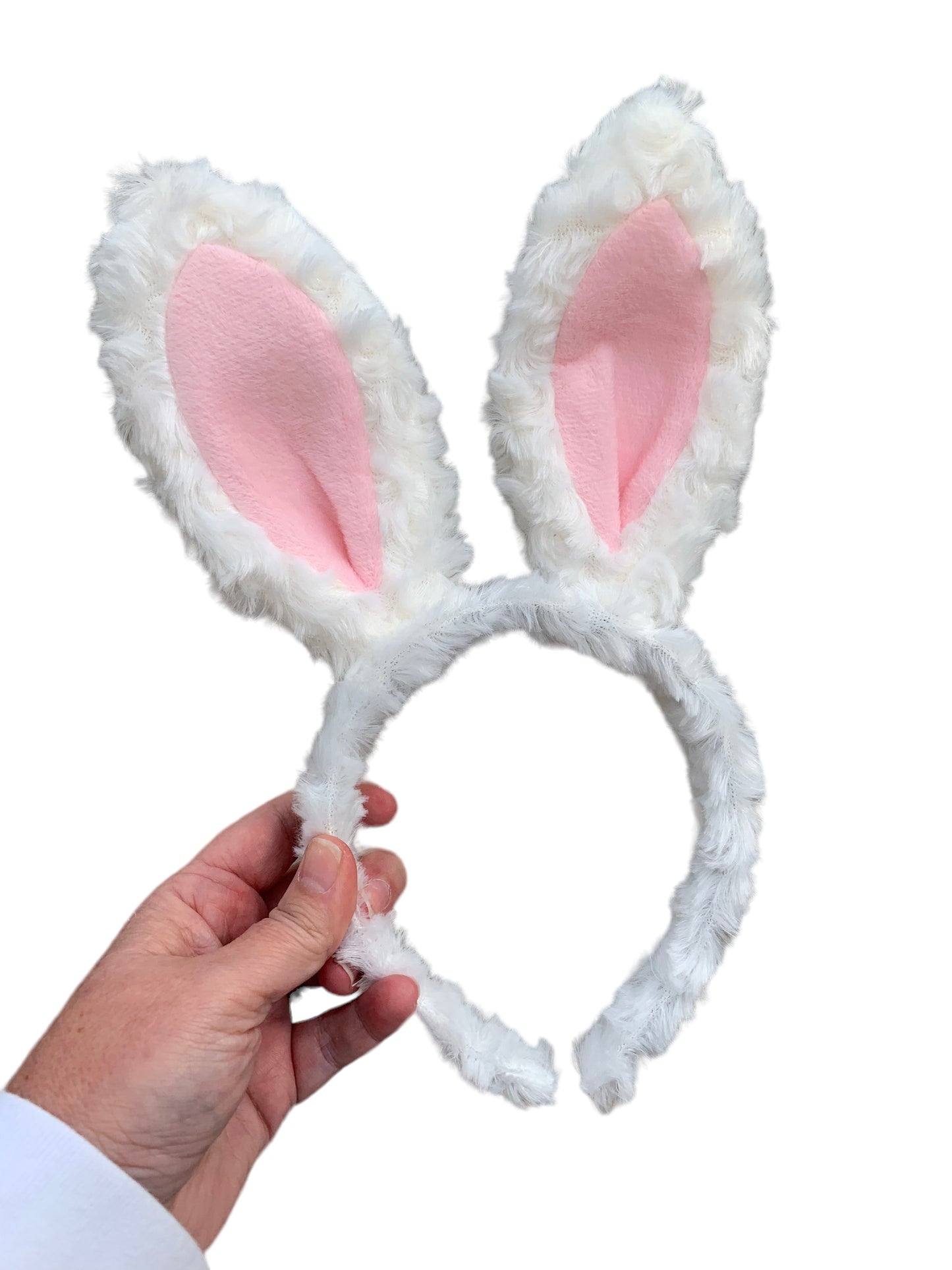 Bunny Ear Headband for Kids & Adults - Easter Headband in Pink & White