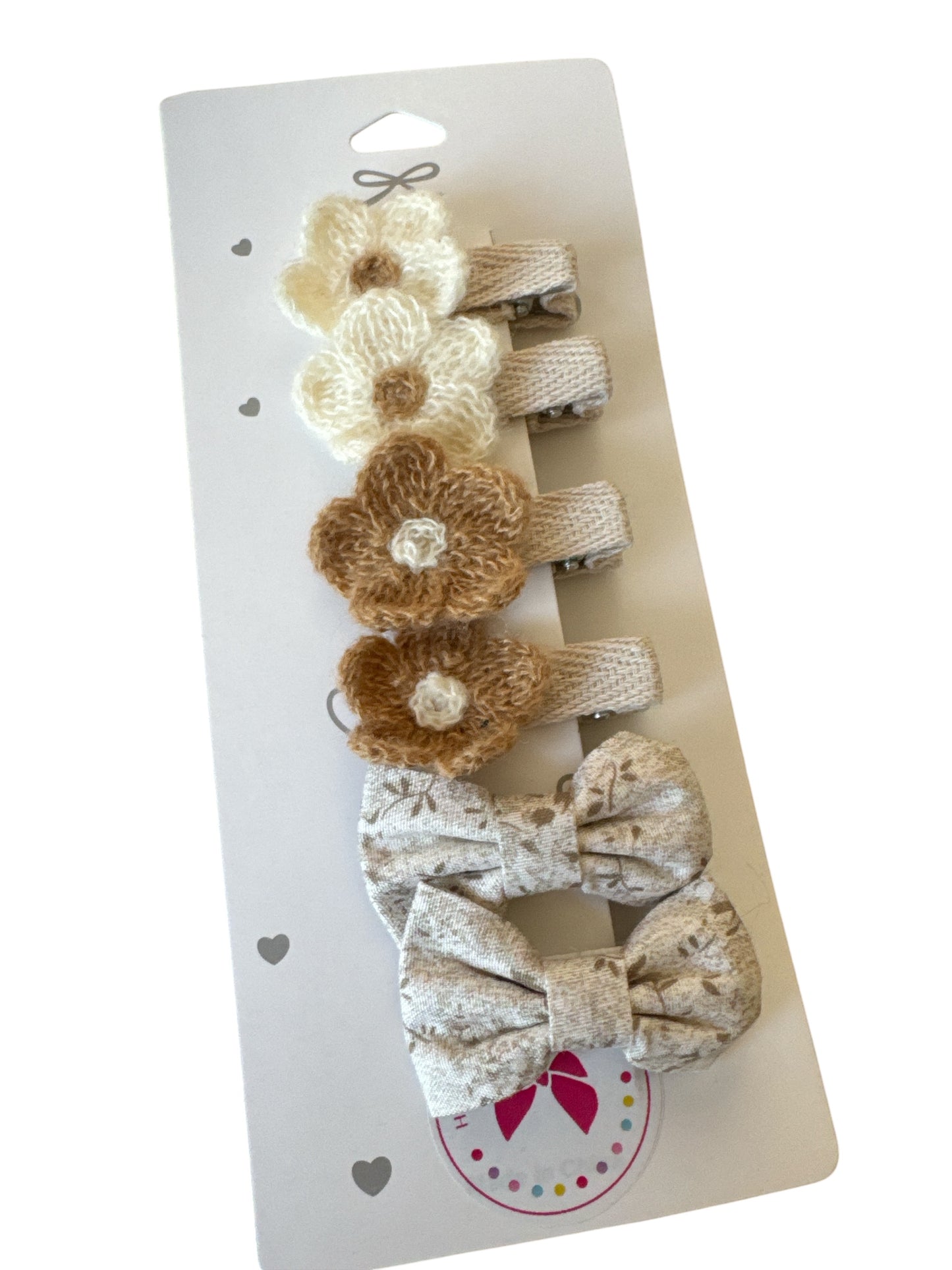 Mini Baby Hair Clips – Neutral Linen Bow Clips for Babies & Toddlers