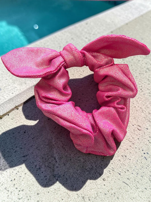 Swim Fabric Scrunchies for Girls | Pool-Proof Hair Ties & Wrist Accessories