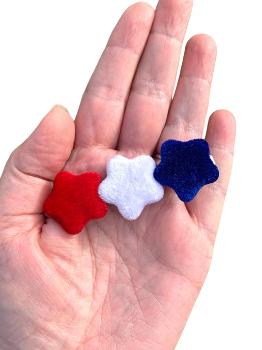 *Patriotic Velvet Star Clips