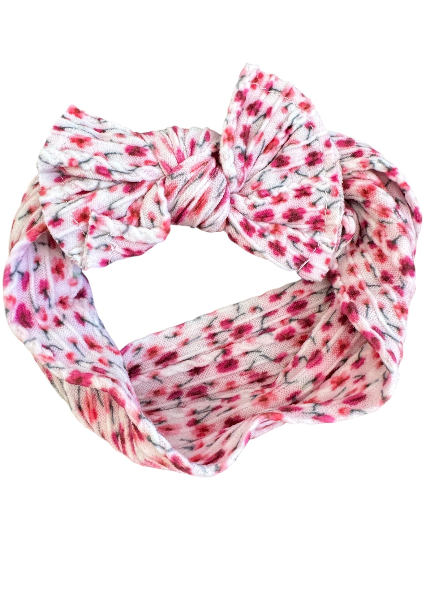 Stretchy Patterned Nylon Bow Headwraps – For Newborns and Infants
