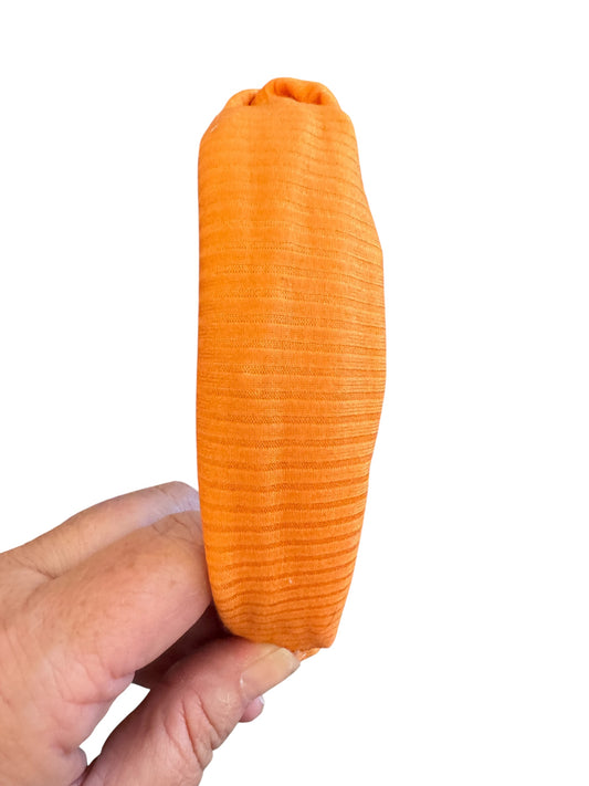 Solid Orange Knotted Headband | Halloween Bows for Kids & Toddlers