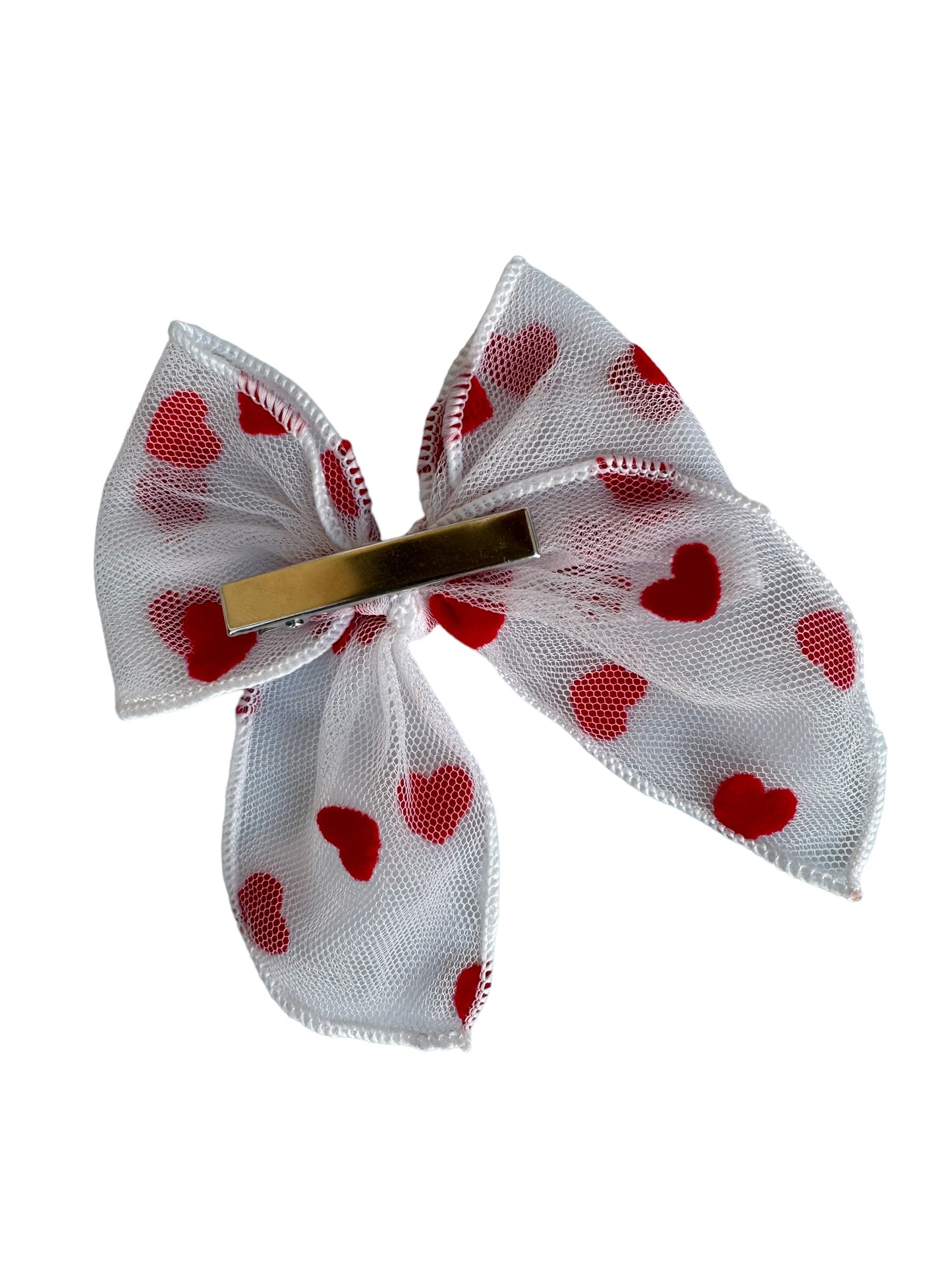 *Tulle Velvet Heart Hair Bows