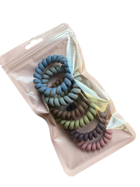 Matte Phone Cord Hair Ties