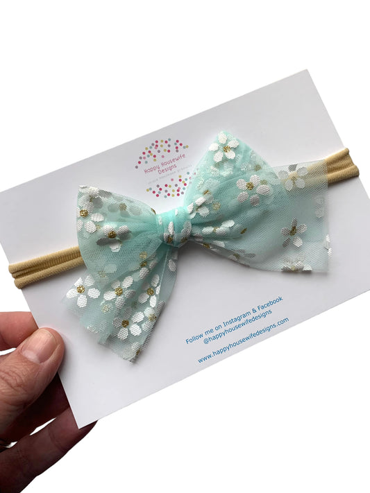 *Tulle Daisy Hair Bows