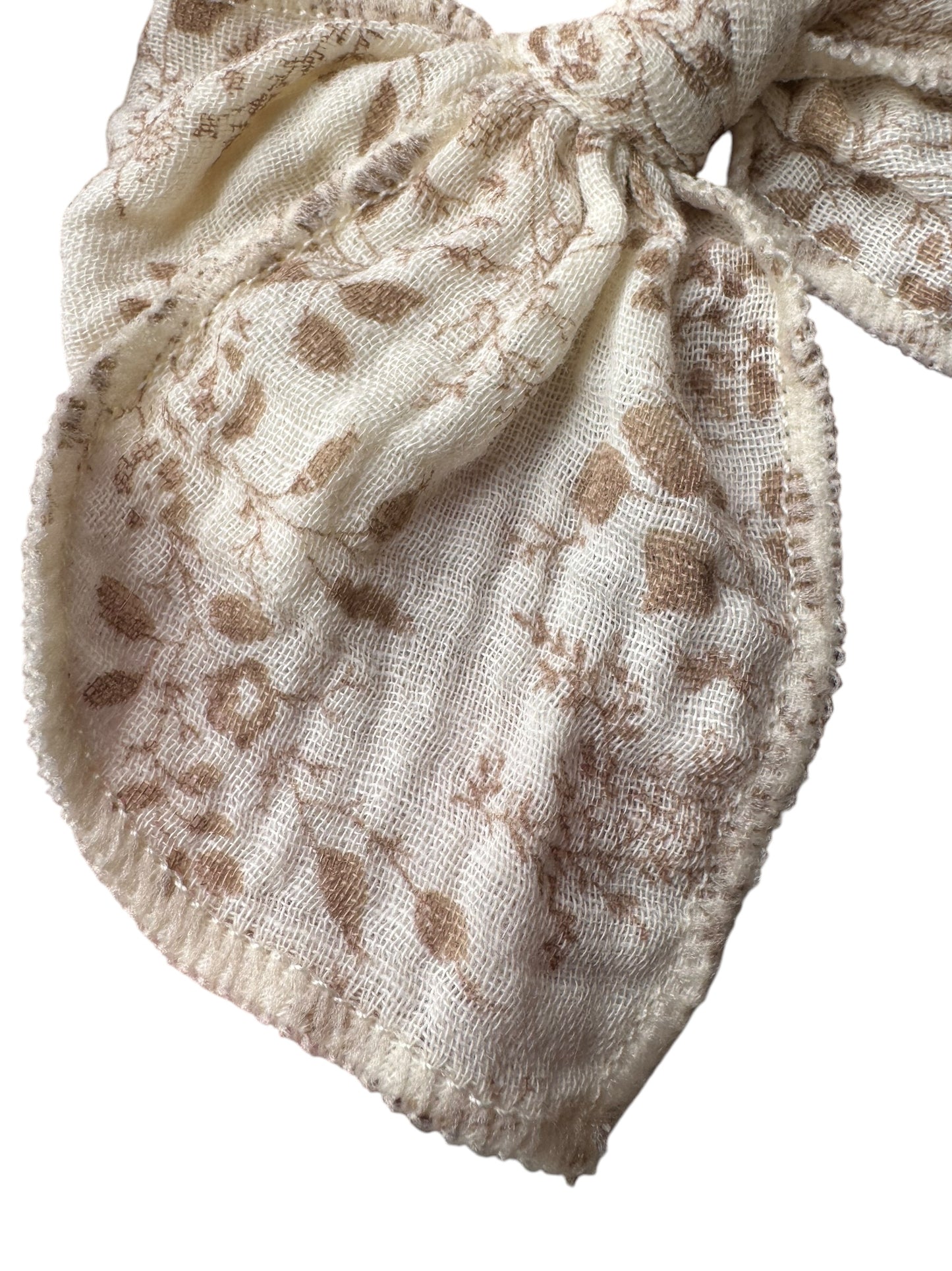 Floral Muslin Hair Bows for Girls | Boho Alligator Clip Bows