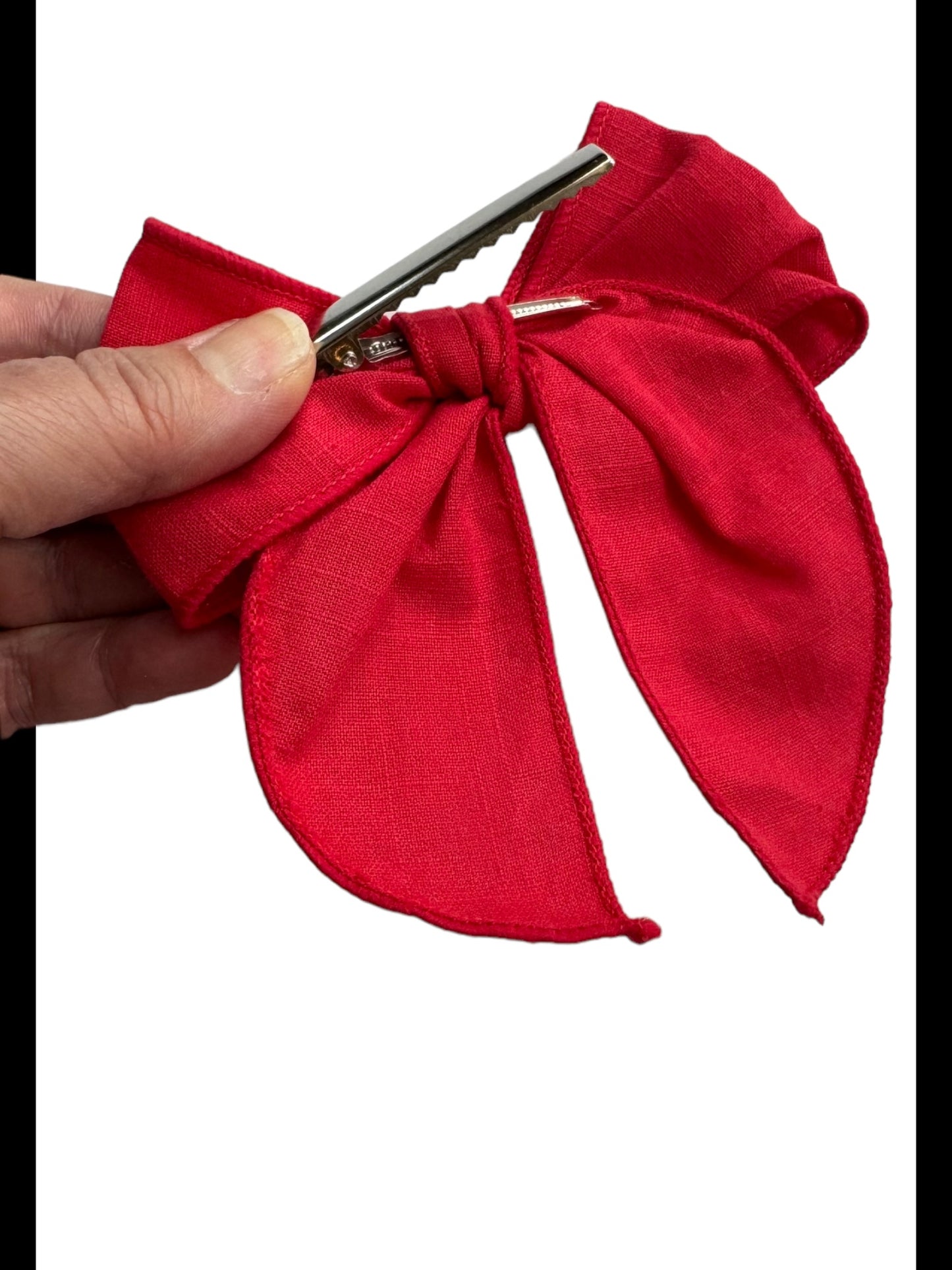 Premium Linen Hair Bows for Girls - Cute School Uniform Hair Accessories