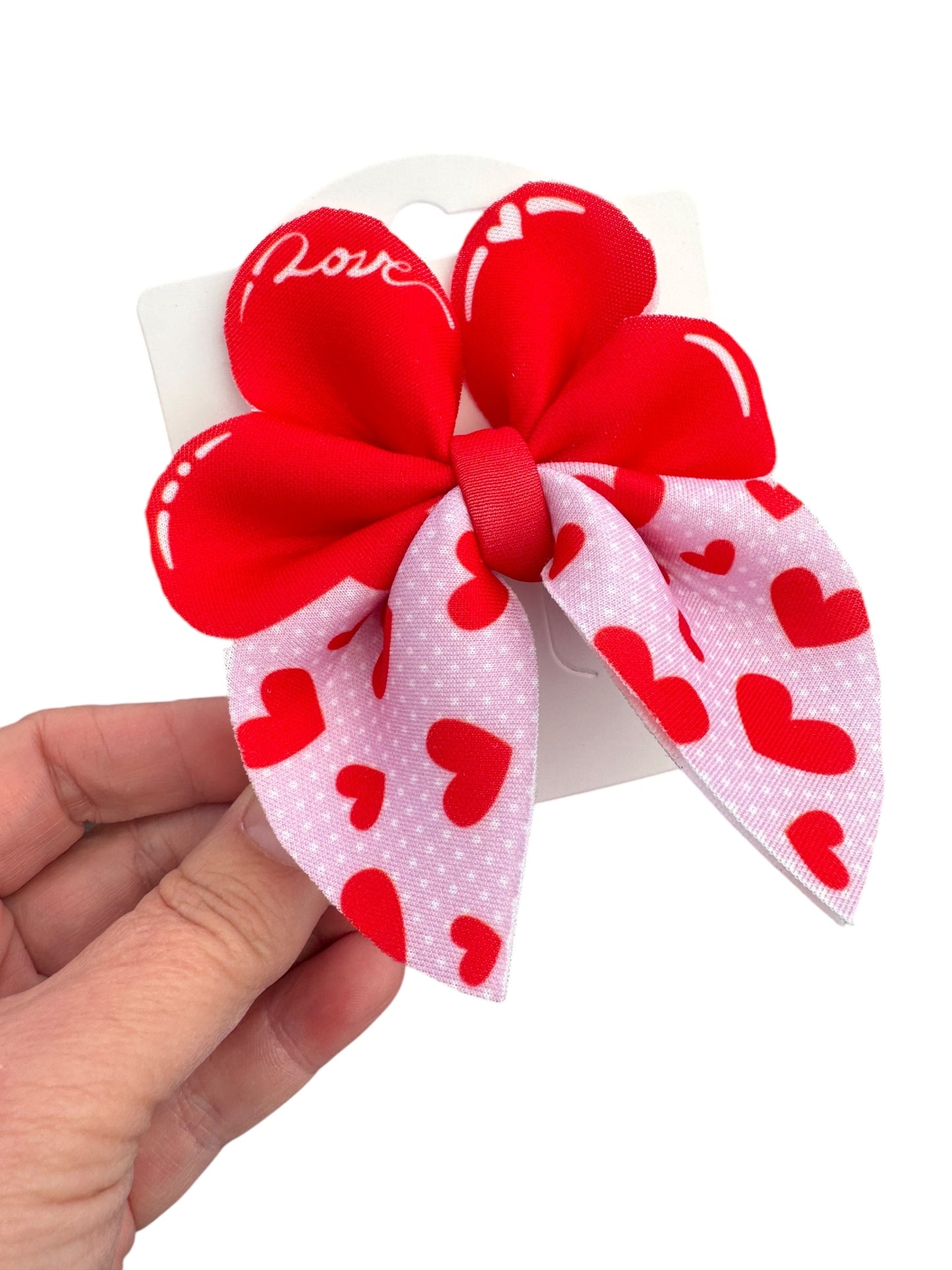 *Hearts Bubble Hair Bow
