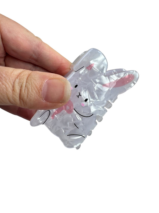 Bunny Claw Clip 3" - Easter Hair Clip for Girls & Women