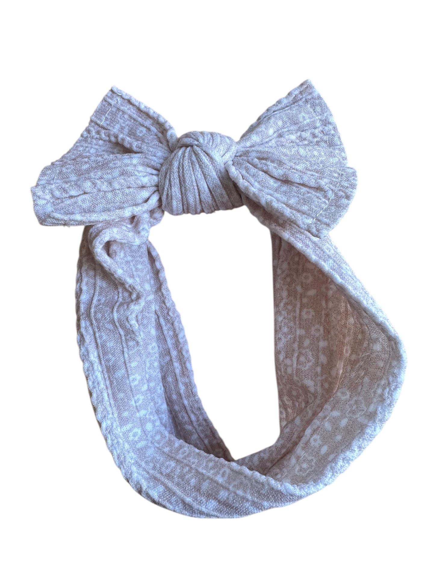 Stretchy Patterned Nylon Bow Headwraps – For Newborns and Infants