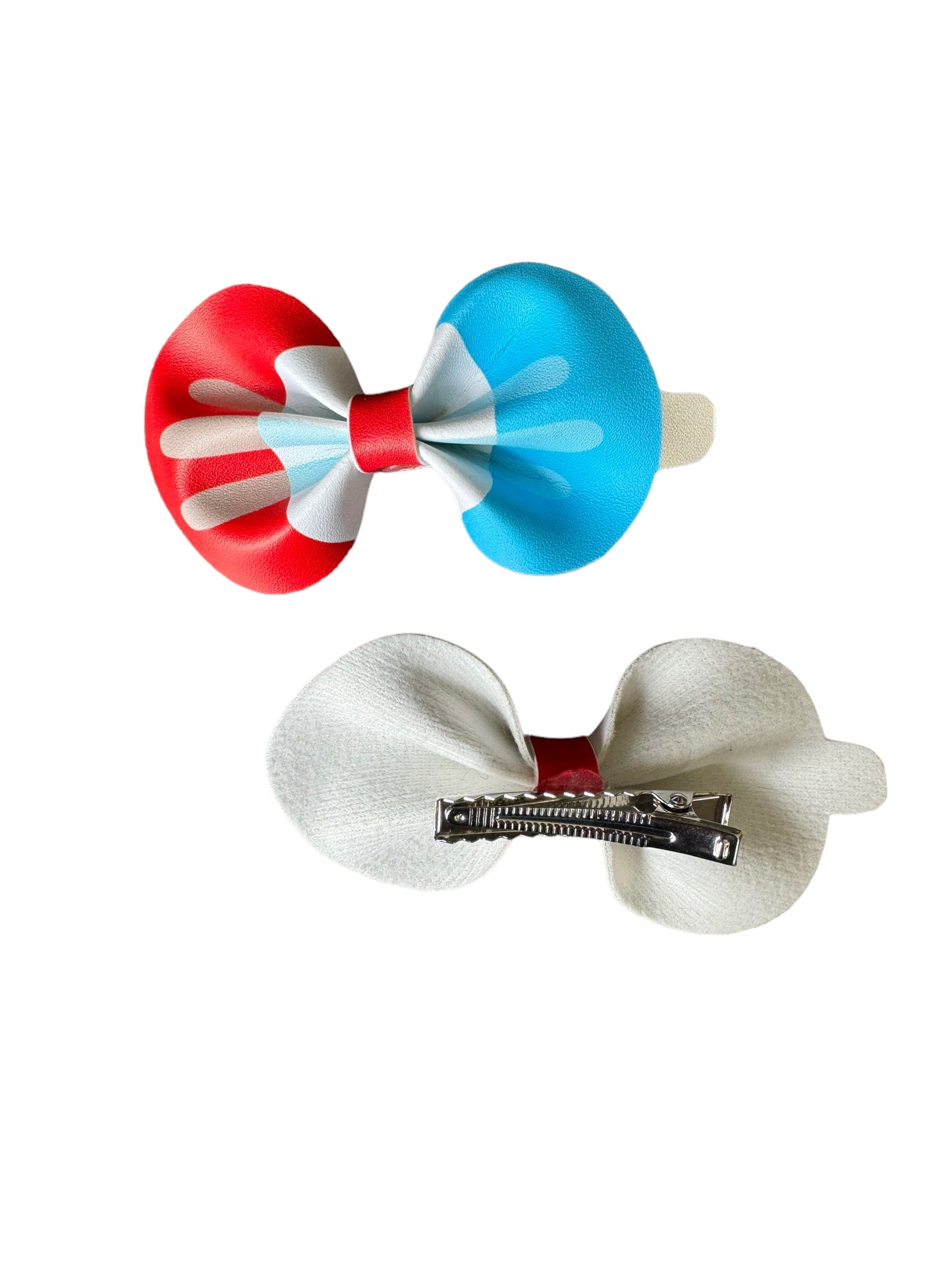 *Popsicle Faux Leather Bows