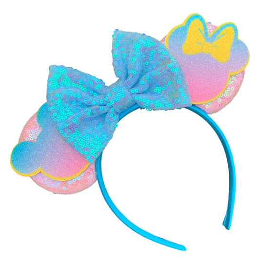 Pink or Blue Mouse Ear Headbands