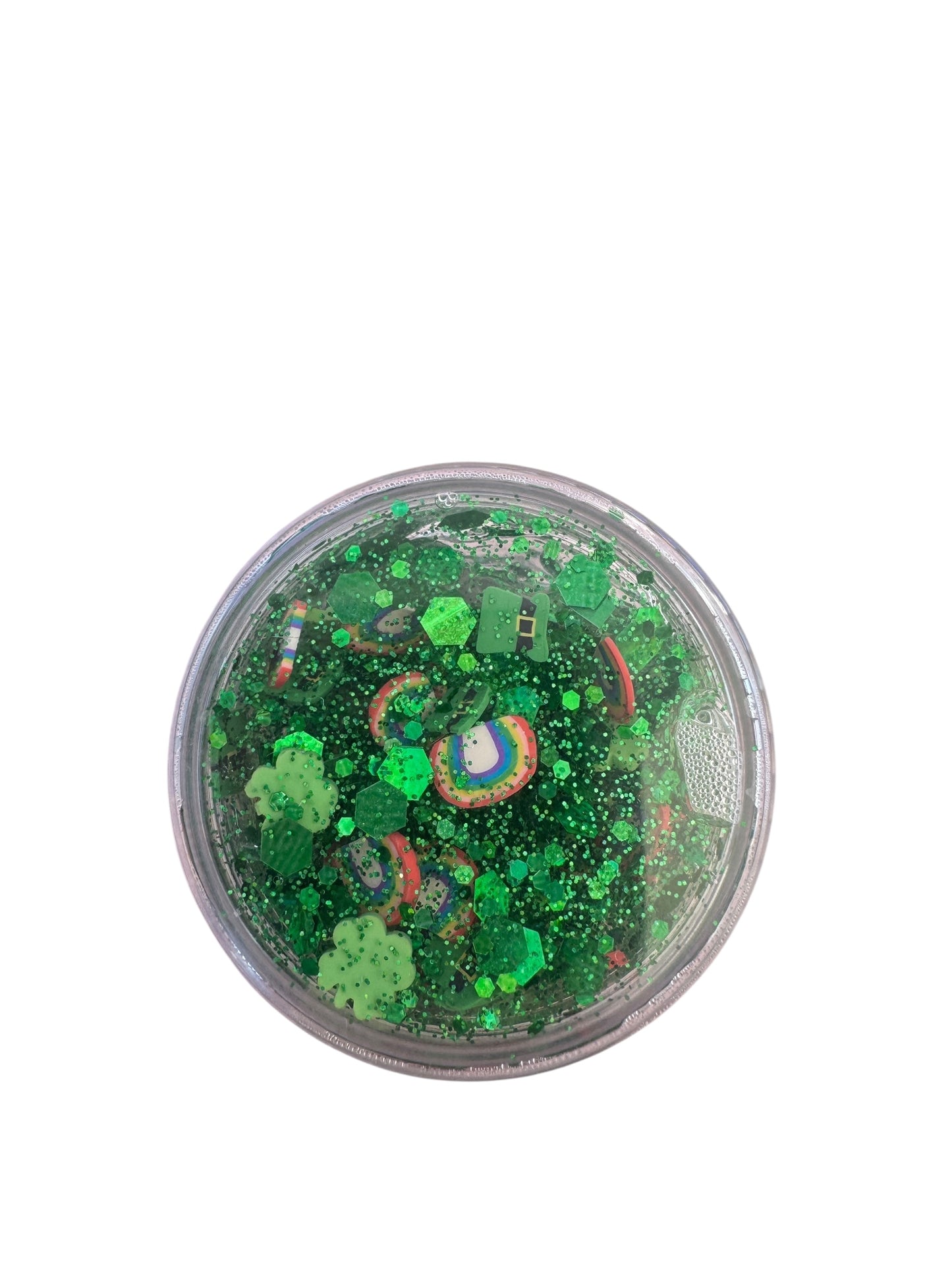 St. Patrick's Day Glitter Hair Gel - Green Rainbow Body Glitter for Kids