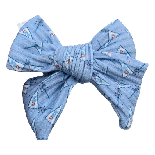 *USA Rib Knit Hair Bows