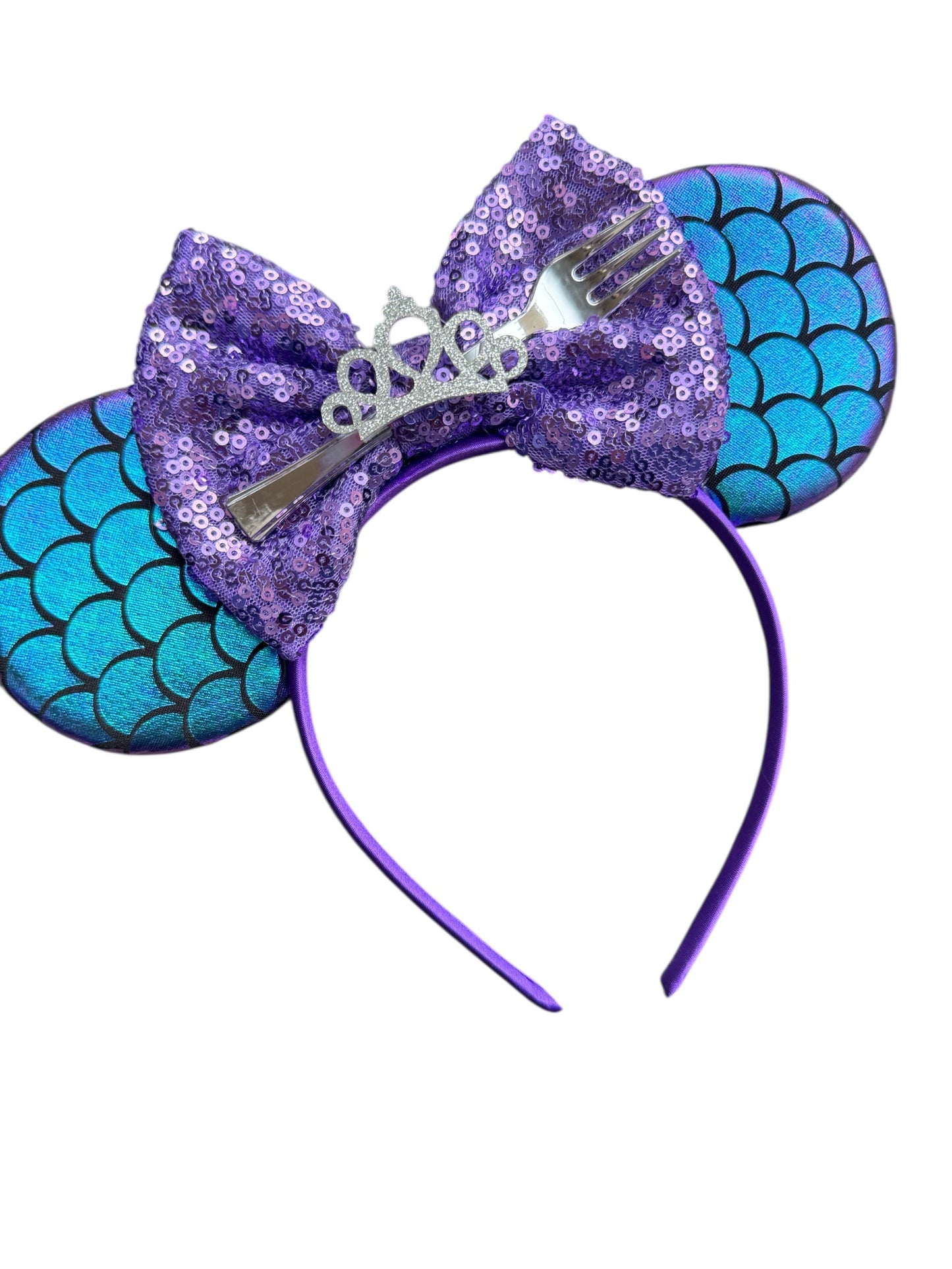 Purple Mermaid Mouse Ear Headbands