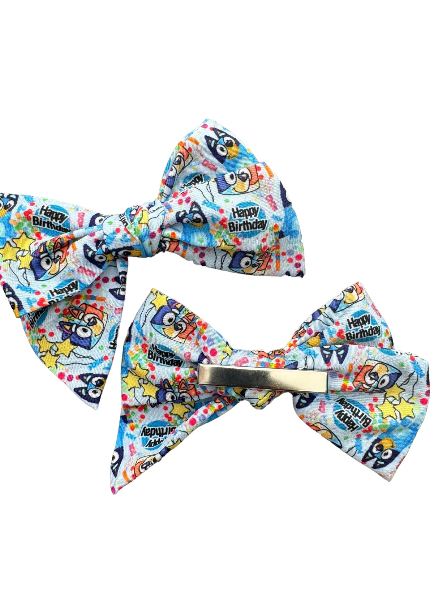 *Blue Dog Birthday Hair Bows