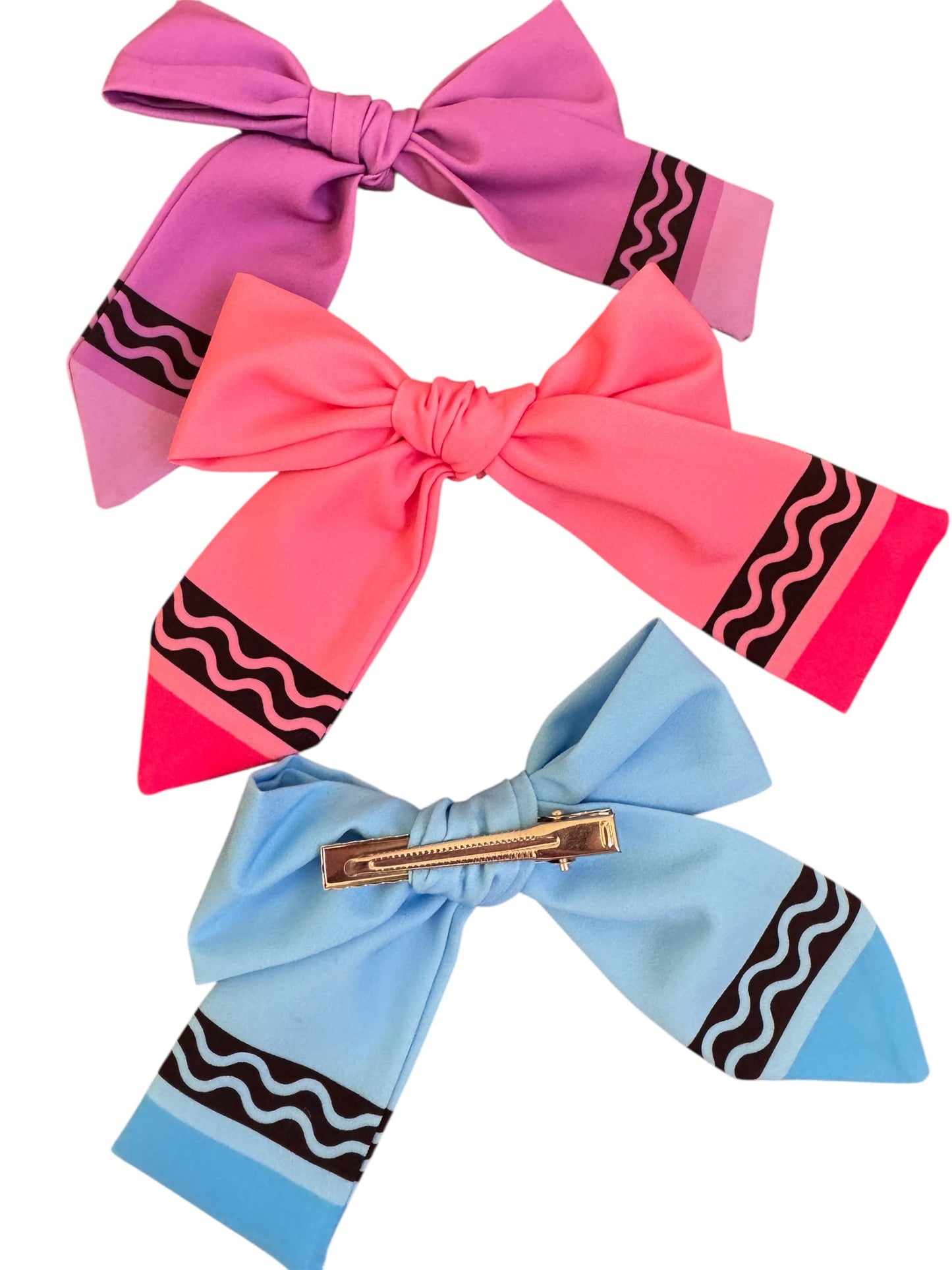 Crayon Hair Bows for Little Girls