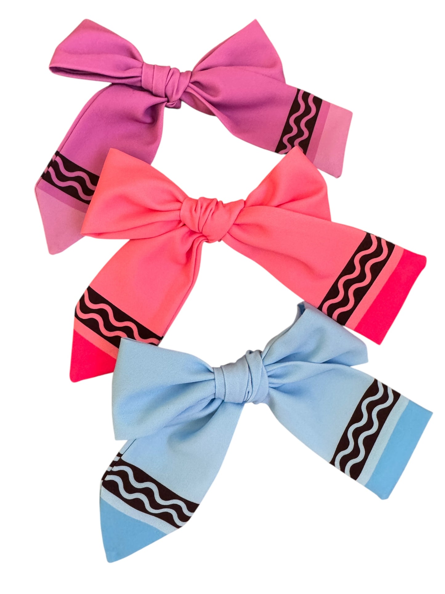 Crayon Hair Bows for Little Girls