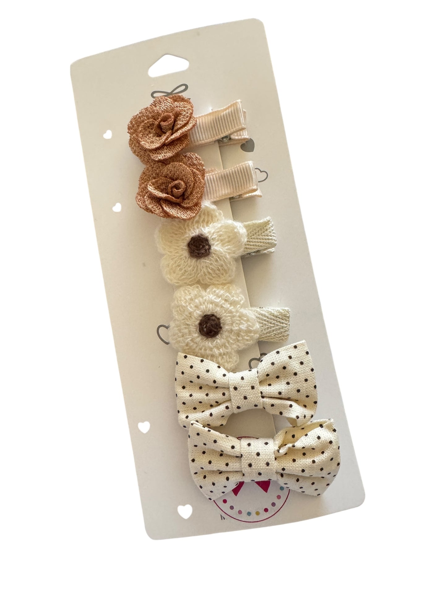 Mini Baby Hair Clips – Neutral Linen Bow Clips for Babies & Toddlers