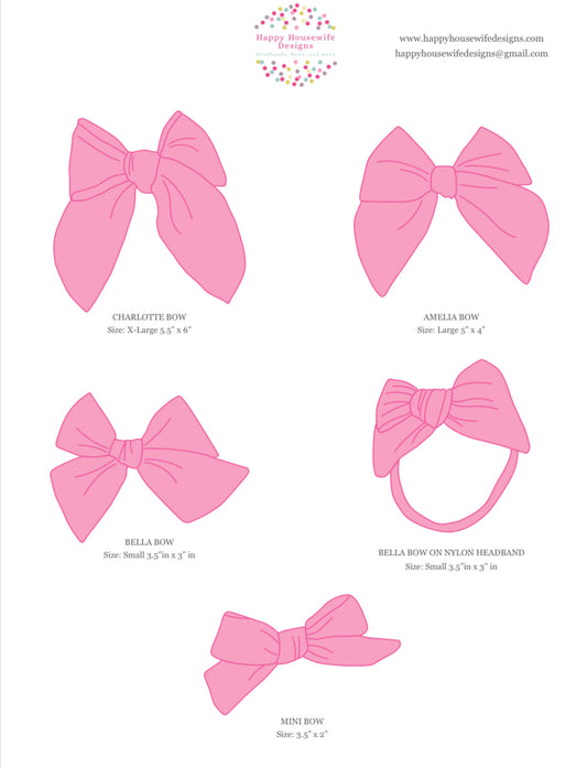 bow size chart