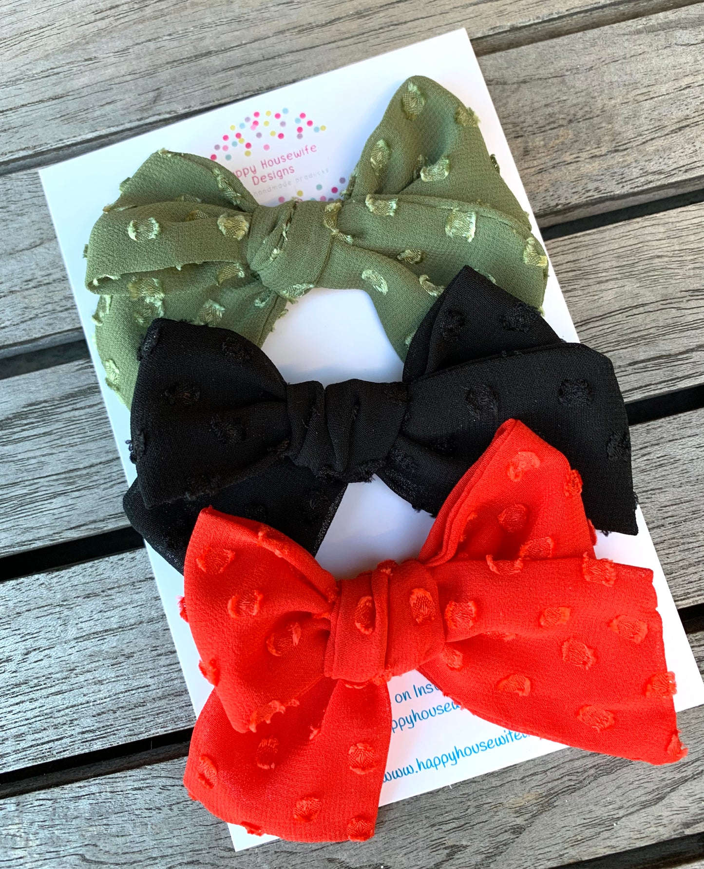 Holiday Dot Hair Bows