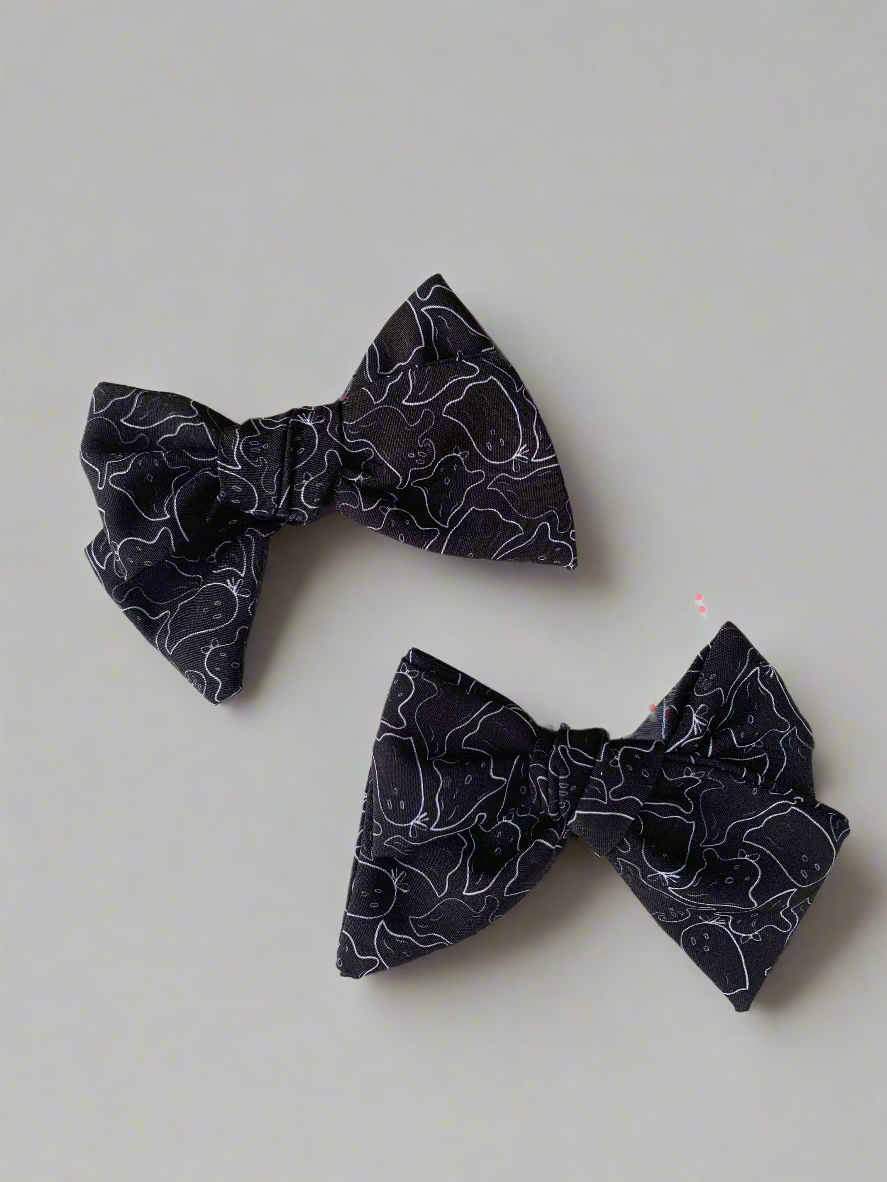 black and white ghost bows