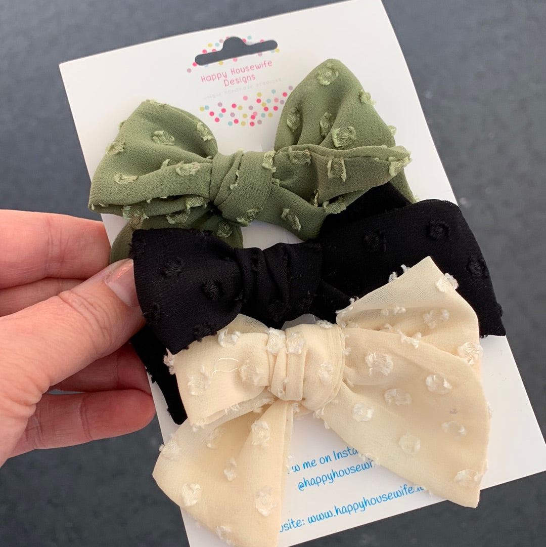 Holiday Dot Hair Bows