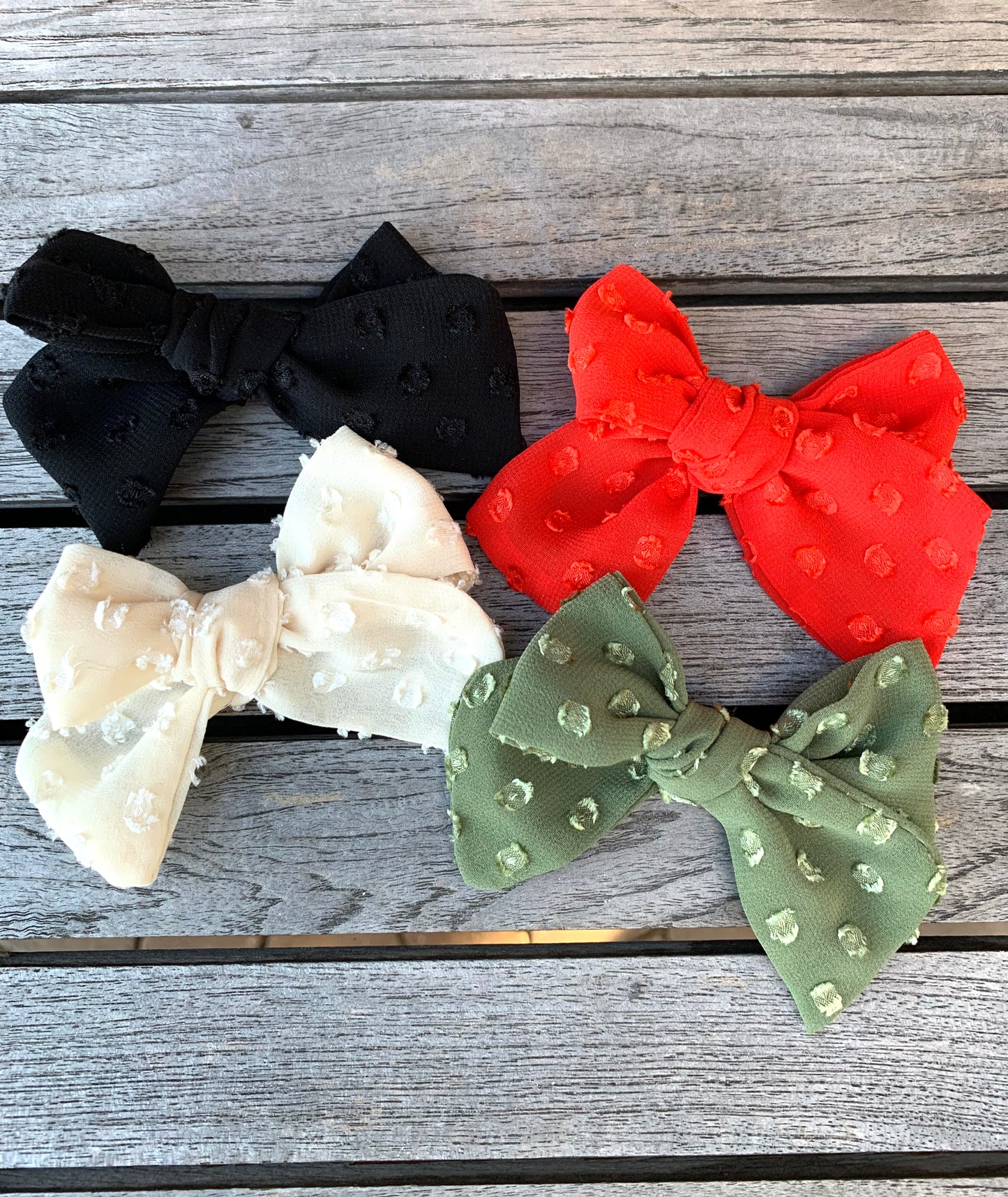 Holiday Dot Hair Bows