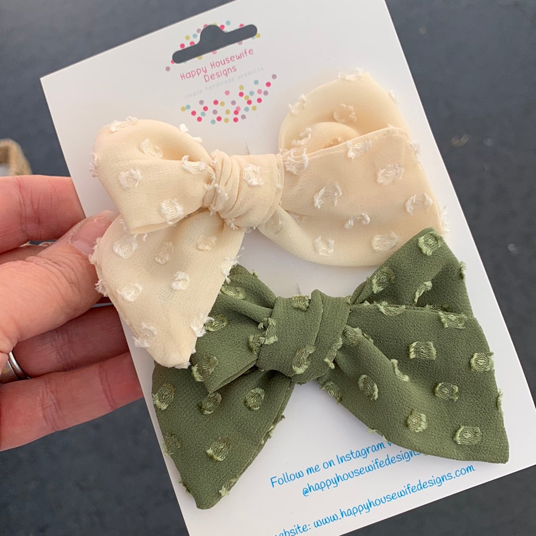 Holiday Dot Hair Bows