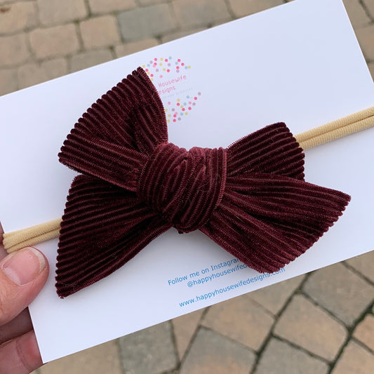 Corduroy Hair Bows - Sale