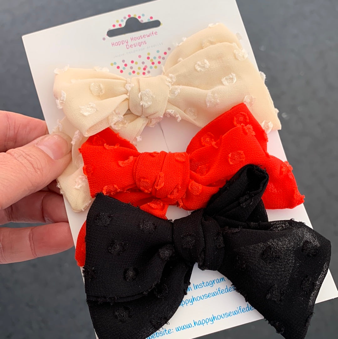 Holiday Dot Hair Bows